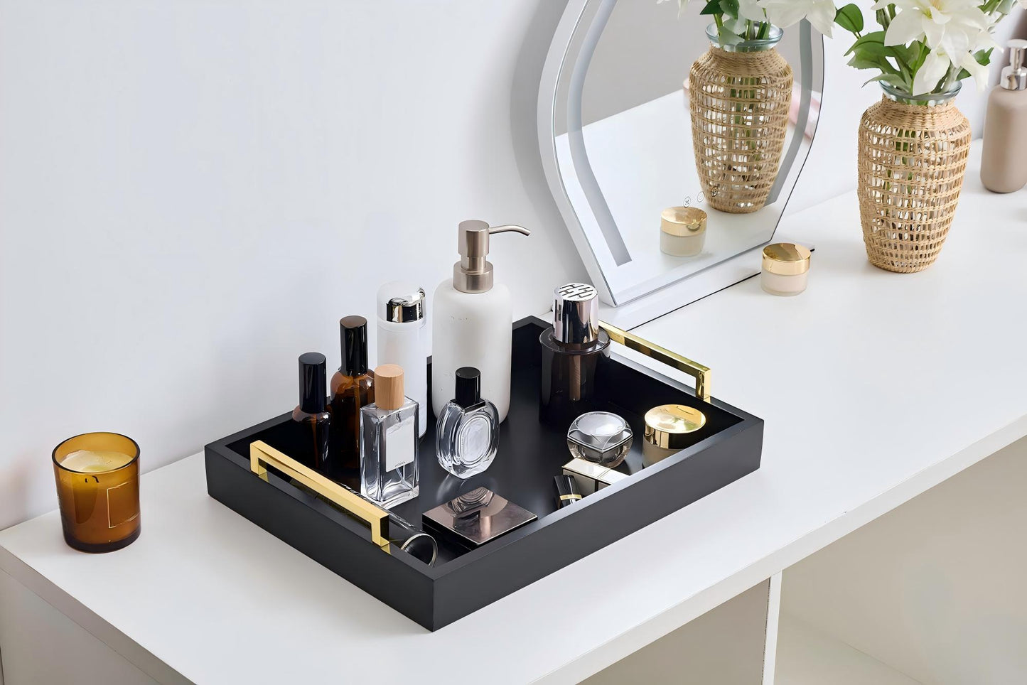 16"x12" Serving Trays with Handles, decorative trays wood serving tray tray for coffee table