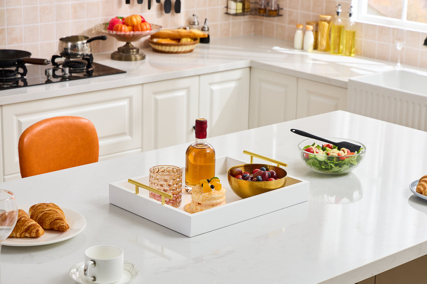 16"x12" Serving Trays with Handles, wood serving tray table decor