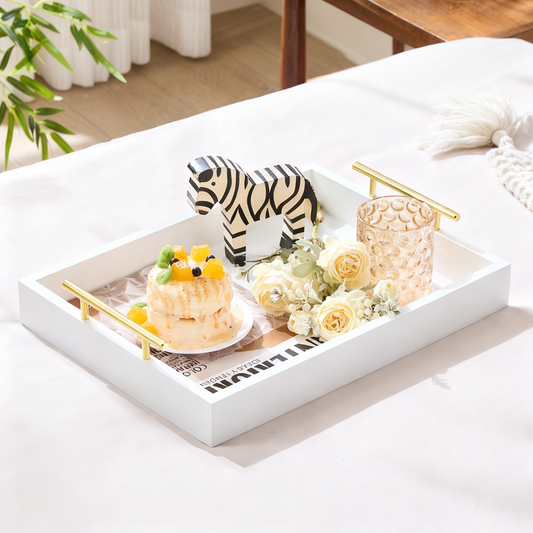 16"x12" Serving Trays with Handles, wood serving tray table decor
