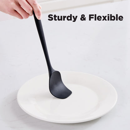 6-Piece Silicone Spatula Set – 500°F Heat Resistant Kitchen Utensils – Black