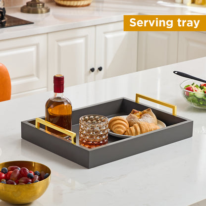 16"x12" wood serving tray table decor breakfast tray