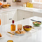Large Clear Acrylic Serving Tray with Gold Handles Decorative Tray Organizer (12x16 Inches)