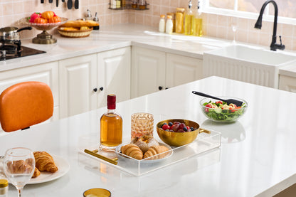 11"x14" Clear Acrylic Serving Tray,coffee table tray，decorative tray