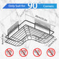Corner Shower Caddy, 2 Pack Adhesive Shower Corner Organizer Shelves, No Drilling Stainless Steel Shower Storage Rack for Bathroom, Dorm and Kitchen, Black
