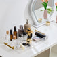 Large Clear Acrylic Serving Tray with Gold Handles Decorative Tray Organizer (12x16 Inches)