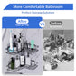 Corner Shower Caddy, 2 Pack Adhesive Shower Corner Organizer Shelves, No Drilling Stainless Steel Shower Storage Rack for Bathroom, Dorm and Kitchen, Black