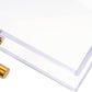 Large Clear Acrylic Serving Tray with Gold Handles Decorative Tray Organizer (12x16 Inches)