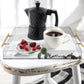 Large Clear Acrylic Serving Tray with Gold Handles Decorative Tray Organizer (12x16 Inches)