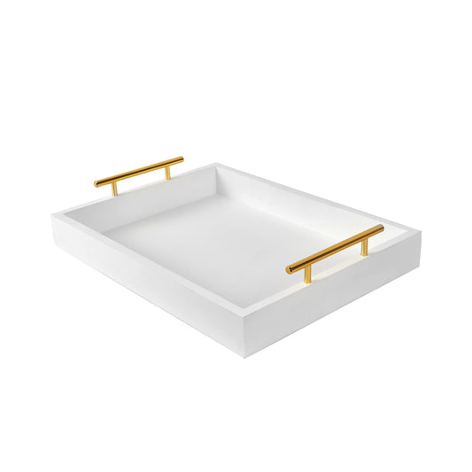 16"x12" Serving Trays with Handles, White