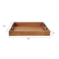 16"x12" Wooden Serving Tray,Built-in Metal Handle