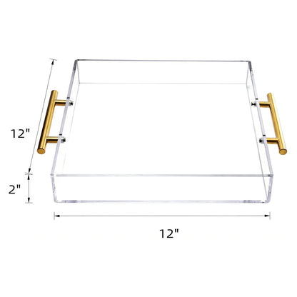 12"x12" Clear Acrylic Serving Tray,table tray，decorative tray