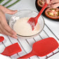 Silicone Spatula Set 6 Piece Kitchen Utensils for Cooking Baking and Mixing Heat Resistant Non Stick Rubber Spatula with 480 Degrees Fahrenheit Heat Resistant, Red