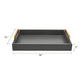 16"x12" Serving Trays with Handles, Grey