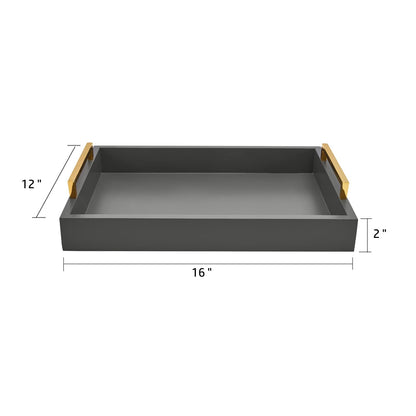 16"x12" wood serving tray table decor breakfast tray