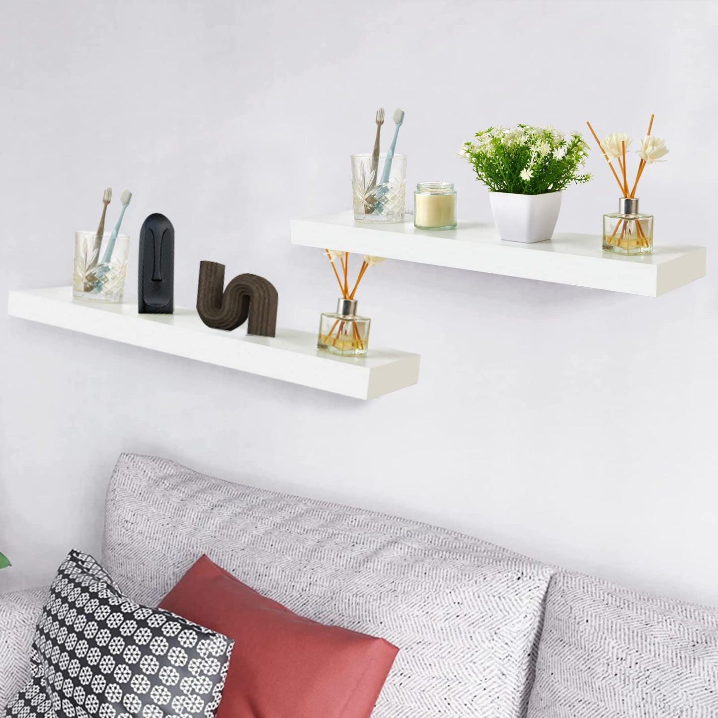 Floating Shelves White MDF